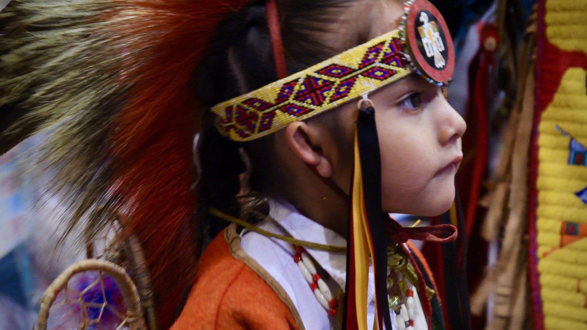 A young member of the Sioux Nation participates in the annual Black Hills Powwow.