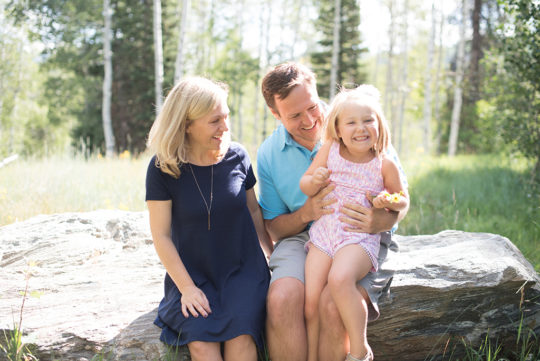 The Heins family enjoying some sun.