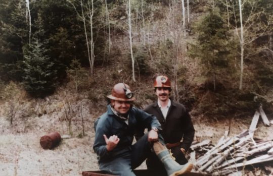 Jerry Fraley (left) in his coal mining days.