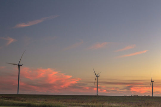 The 299 MW Kay Wind facility in Oklahoma, owned by Southern Power and developed and constructed by Apex. Southern currently owns approximately 1,700 MW of wind energy capacity, which makes up around 14% of its energy portfolio. When its solar facilities are added, that percentage jumps to 24%.
