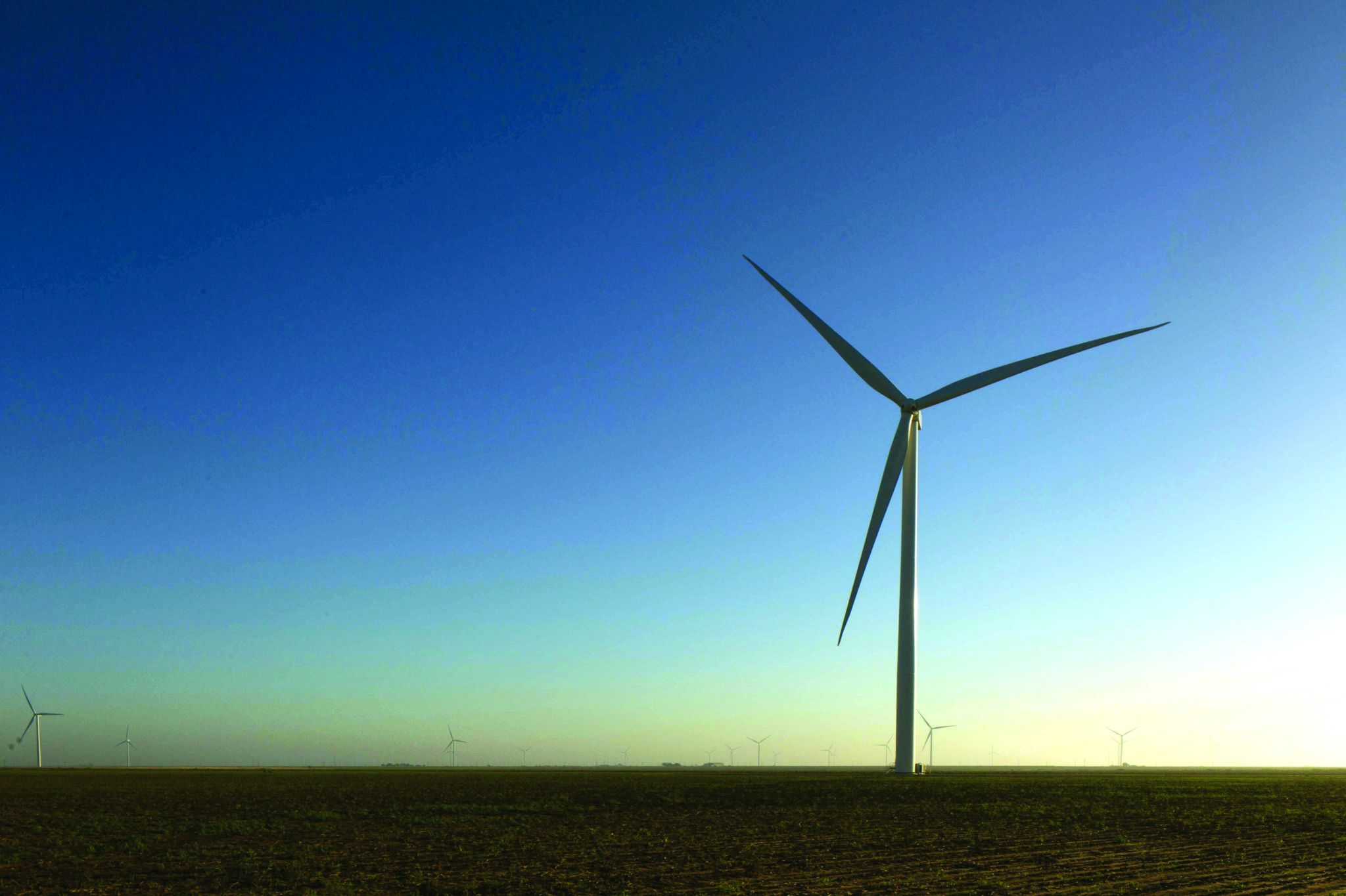 A wind facility in the Texas panhandle.