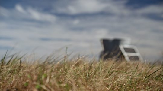 A SODAR unit gathers and characterizes wind speed and quality at the Rocky Forge project site.