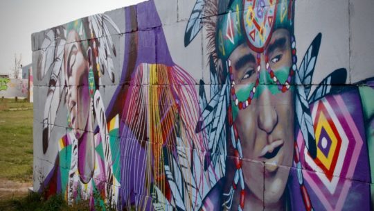 The Waniyetu Wowapi Art Park on the Cheyenne River Reservation.