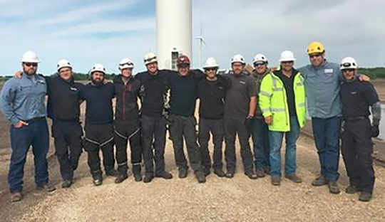 The on-site Apex Kay Wind team in Oklahoma.
