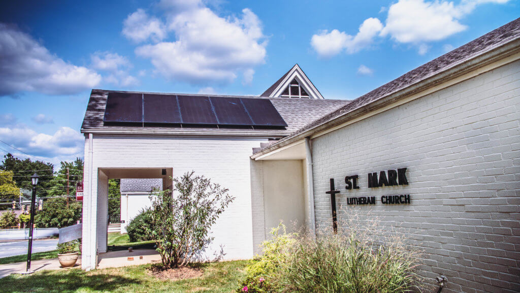 St. Mark Church with solar panels