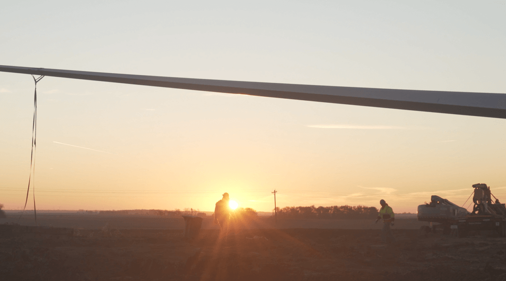 turbine construction sunrise