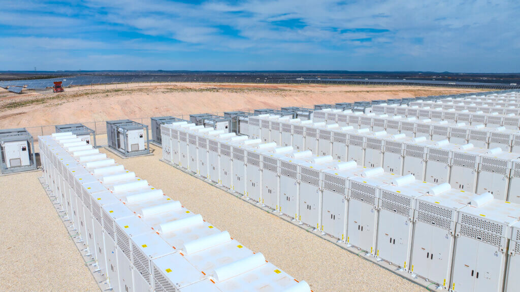 a battery storage facility in Texas